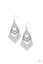 Load image into Gallery viewer, Paparazzi ~ Work Hazard ~ Silver Earrings