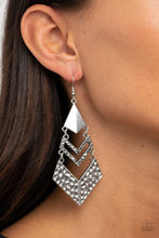 Load image into Gallery viewer, Paparazzi ~ Work Hazard ~ Silver Earrings