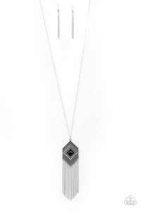 Paparazzi ~ Work The ROAM ~ Black Necklace Set