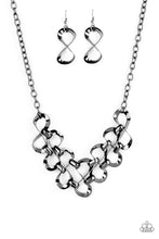Load image into Gallery viewer, Paparazzi ~ Work, Play, and Slay ~ Black Gunmetal Necklace Set