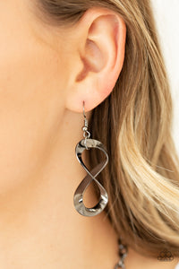 Paparazzi ~ Work, Play, and Slay ~ Black Gunmetal Necklace Set
