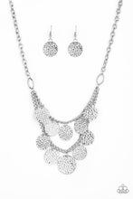 Load image into Gallery viewer, Paparazzi ~ Works Every CHIME ~ Silver Hammered Disc Necklace Set