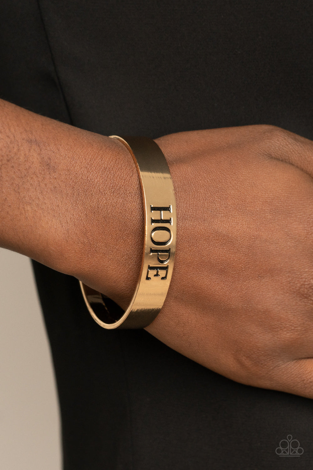 Paparazzi ~ Hope Makes The World Go Round ~ Gold Inspirational Bracelet