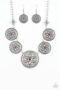Paparazzi - Written In The STAR LILIES - Orange Necklace Set