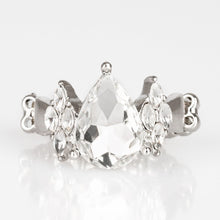 Load image into Gallery viewer, Paparazzi ~ Yas Queen ~ White Ring with a Dainty Stretchy Band