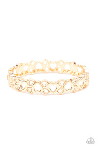 Paparazzi ~ You HEART The Lady! ~ Gold Bracelet