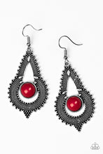 Load image into Gallery viewer, Paparazzi ~ Zoomin Zumba ~ Red Earrings