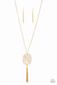 Paparazzi - A Mandala Of The People - Gold Filigree Pendant Necklace - Klassy Jewelz Boutique
