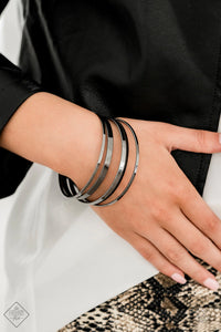 Paparazzi ~ Magnificent Musings – Fashion Fix Complete Trend Blend ~ Black/Gunmetal Necklace Set