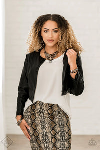 Paparazzi ~ Magnificent Musings – Fashion Fix Complete Trend Blend ~ Black/Gunmetal Necklace Set