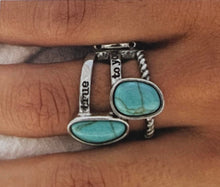 Load image into Gallery viewer, Paparazzi ~ Simply Santa Fe ~ Fashion Fix Complete Trend Blend ~ Blue/Turquoise and Silver Necklace Set