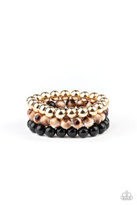 Paparazzi ~ Courageously Couture ~ Black Bracelet