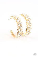 Load image into Gallery viewer, Paparazzi ~ Glitter Galaxy ~ Gold Hoop Earrings