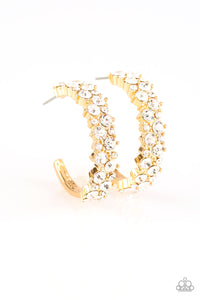Paparazzi ~ Glitter Galaxy ~ Gold Hoop Earrings