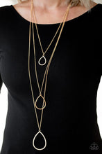 Load image into Gallery viewer, Paparazzi - Make The World Sparkle - Gold Teardrop Layered Necklace - Klassy Jewelz Boutique