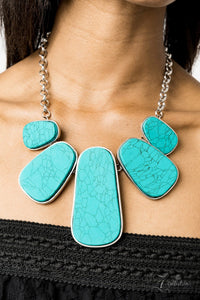 Paparazzi ~ "Monumental" ~ ZI Collection ~ Blue Turquoise Necklace Set