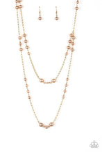 Load image into Gallery viewer, Paparazzi ~ Pearl Promenade ~ Gold Beaded Necklace Set
