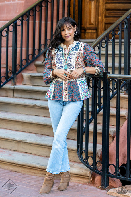 Paparazzi ~ Simply Santa Fe ~ Fashion Fix  Complete Trend Blend ~ Blue Turquoise Necklace Set