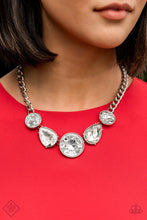 Load image into Gallery viewer, Paparazzi ~ Fiercely 5th Avenue ~ Fashion Fix  Complete Trend Blend ~ White Rhinestone Necklace Set